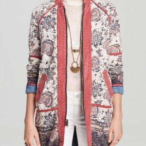 Free People Reversible Paisley Quilted Coat size M